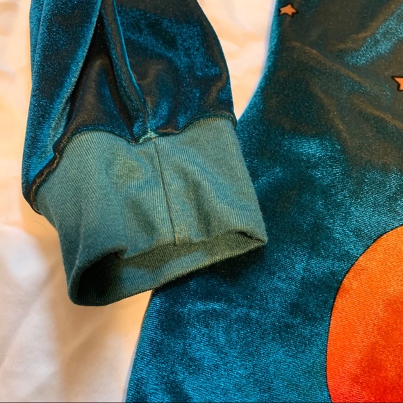 *SOLD* Aviator Nation Galaxy Velvet Hoodie Teal L - Picture 11 of 12